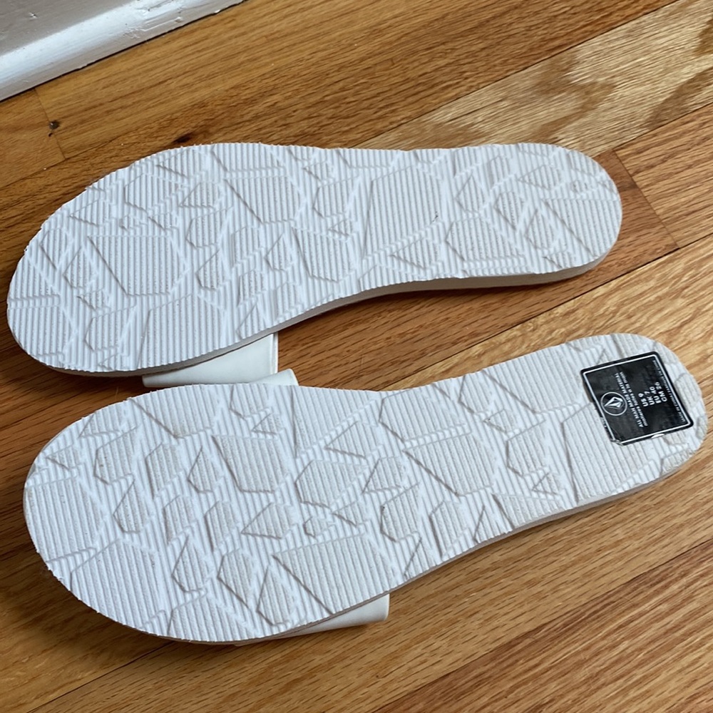 Volcom White Slides *Never Worn* - image 2